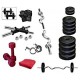 Body Maxx 5 Kg Home Gym PVC Plates Dumbells Sets Plates, 3 Iron Rods, 2 Dumbells, Gloves, Gym Towel, Locks 